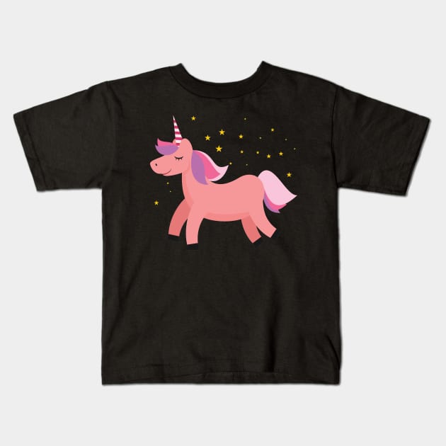 unicorn power Kids T-Shirt by MiniGuardian